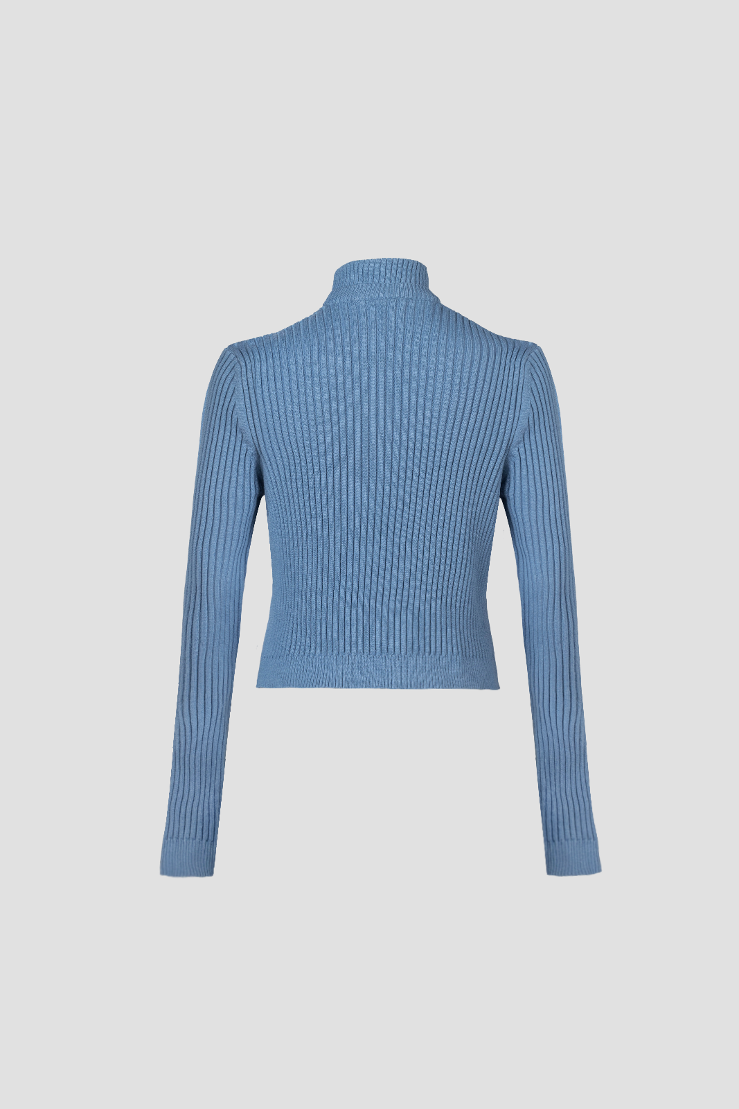 Ribbed Knit Pullover Blue