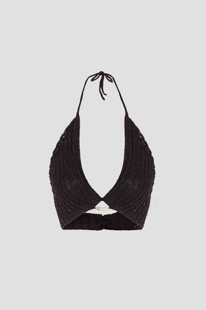 Crochet Bralette Brown