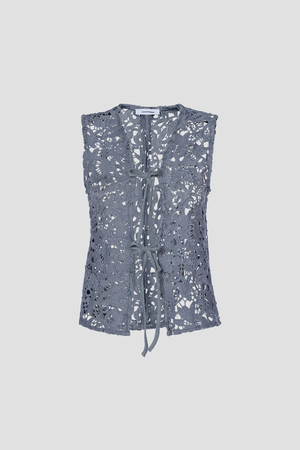 Lace Vest Blue