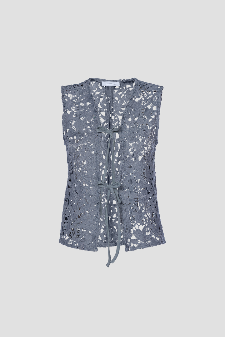 Lace Vest Blue