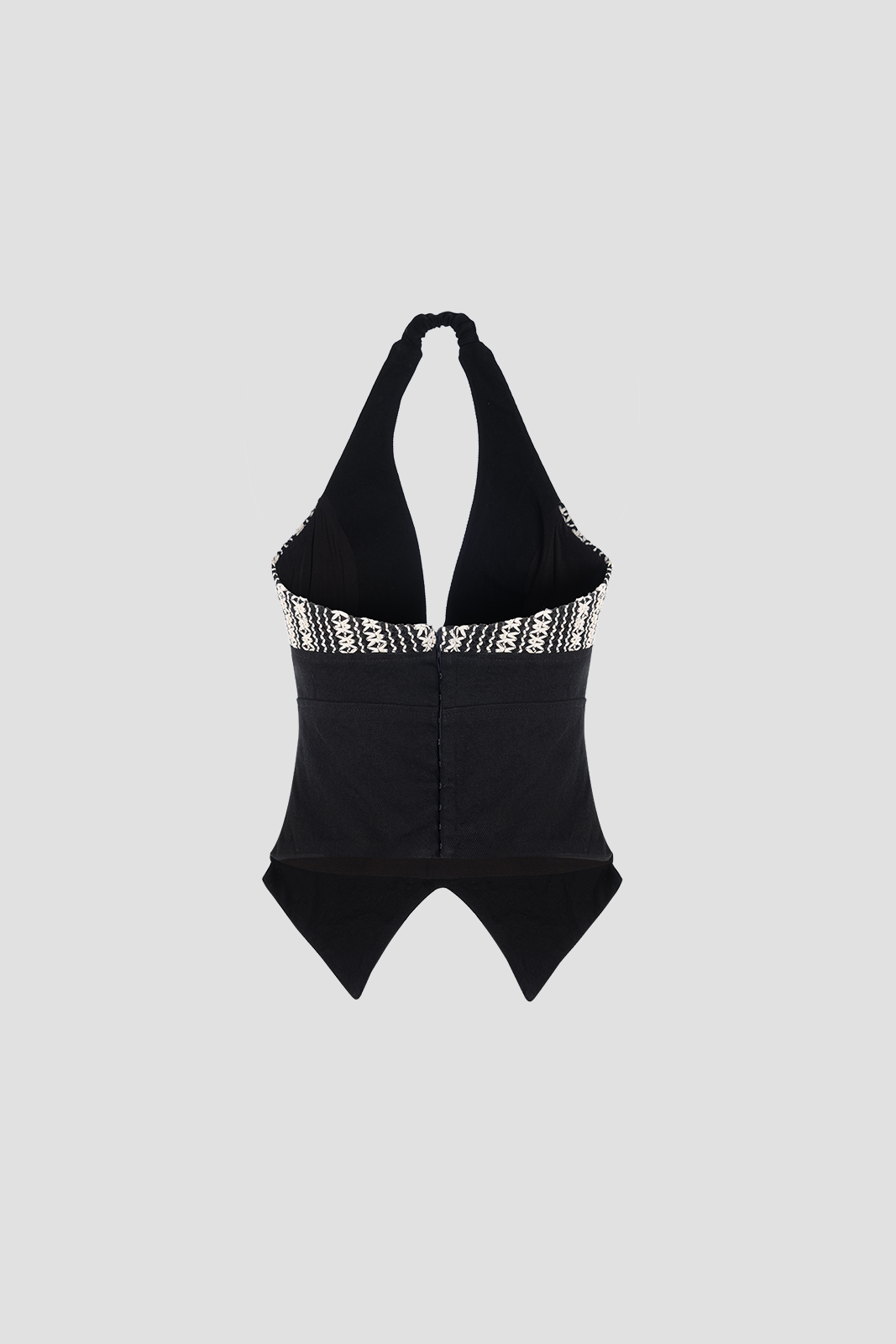 Backless Halter Top Black