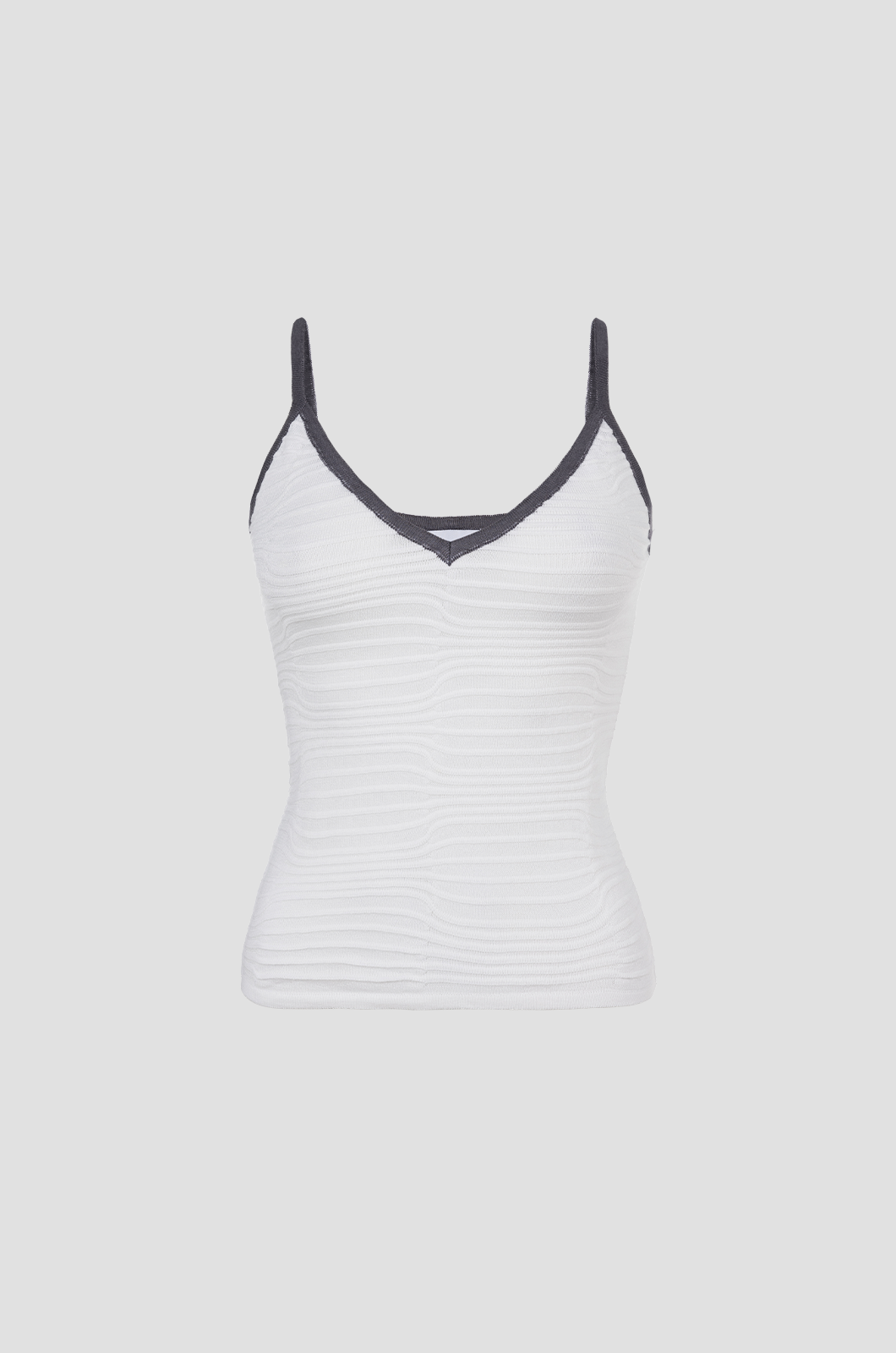 Contrast Strap Tank Grey