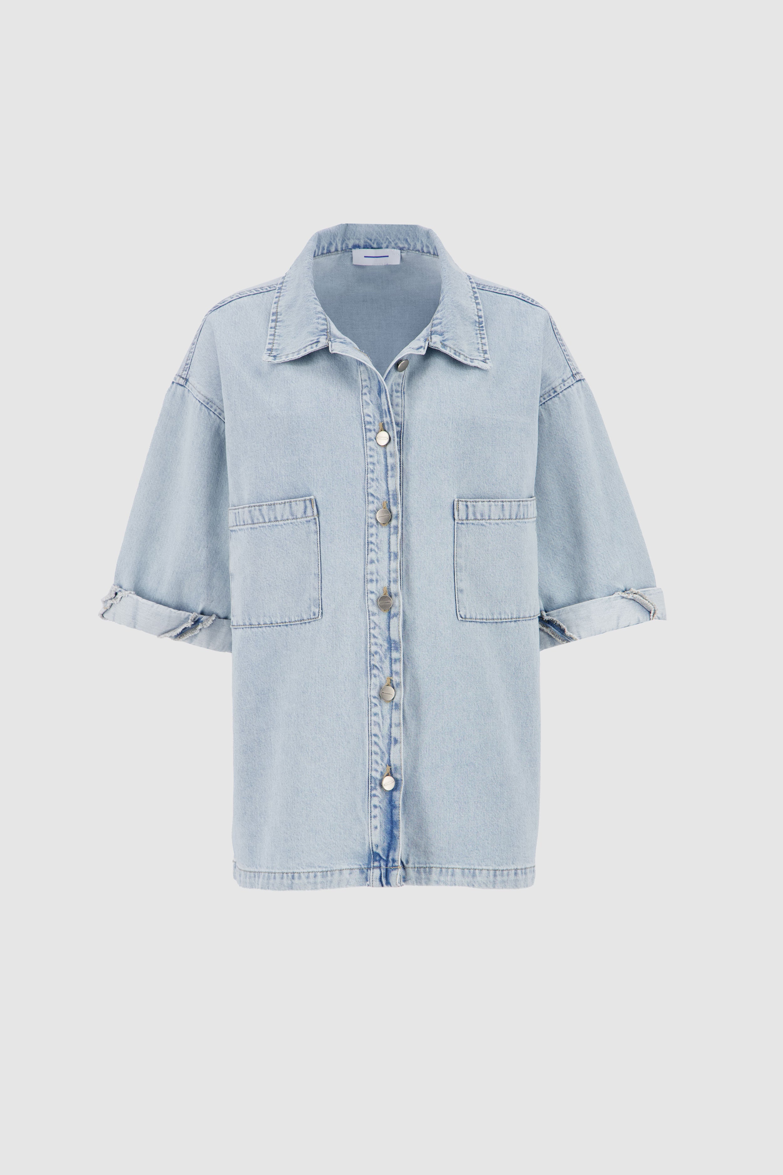 Rolled Up Shirt -Sky Blue
