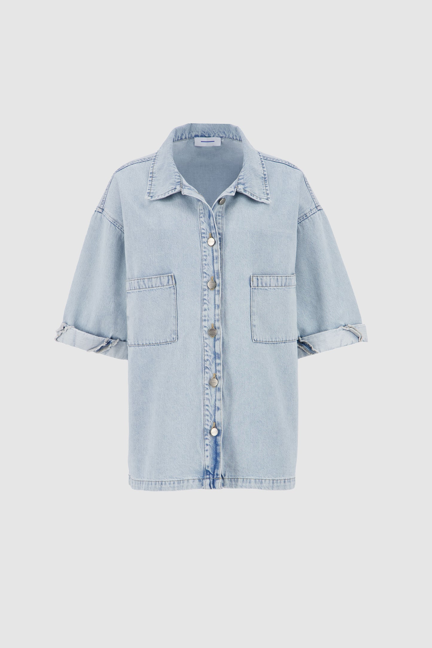 Rolled Up Shirt -Sky Blue