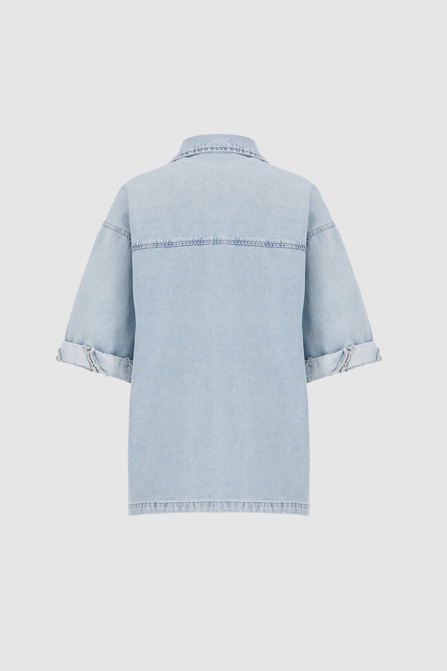 Rolled Up Shirt -Sky Blue