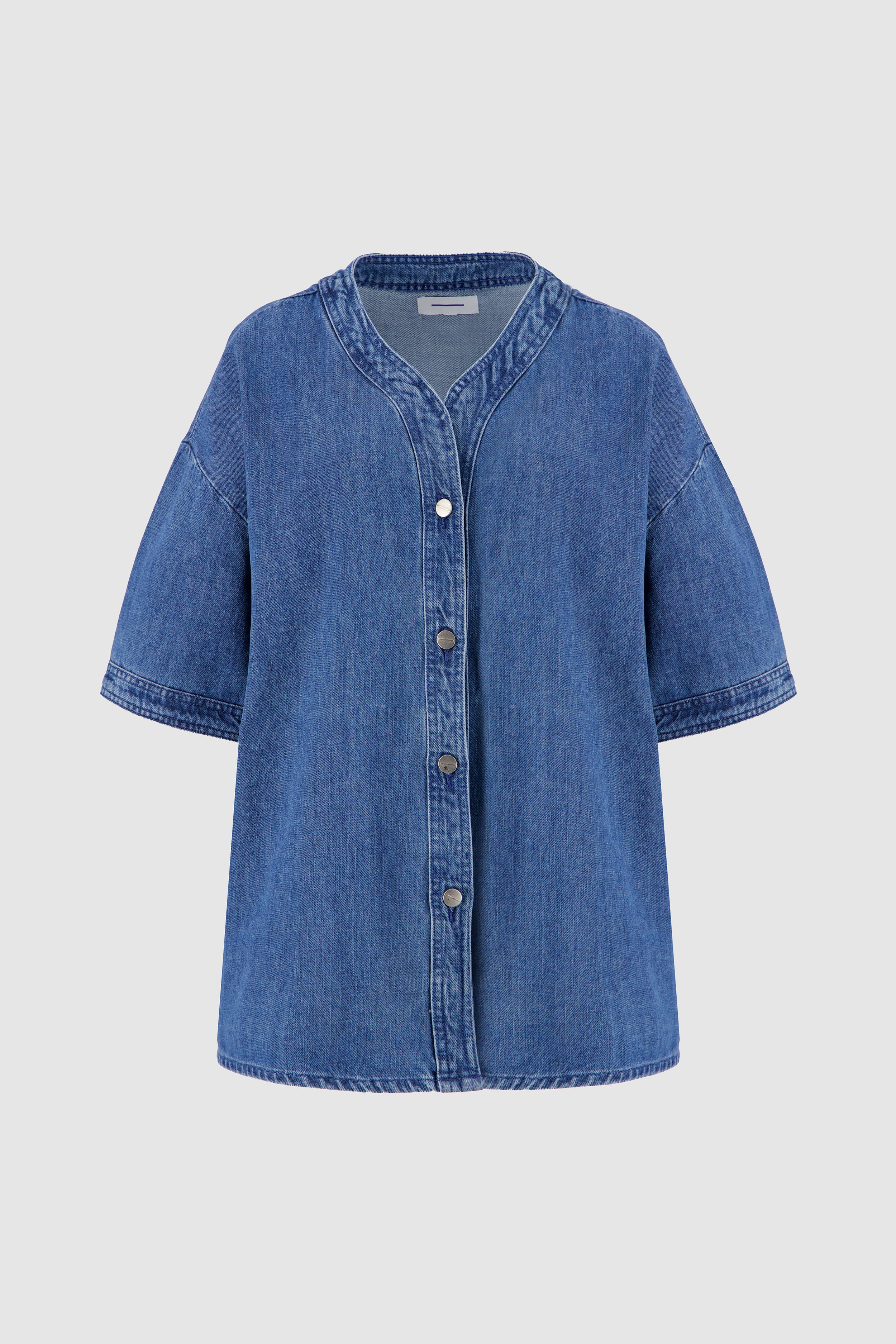 Baseball Shirt -Medium Stone Blue
