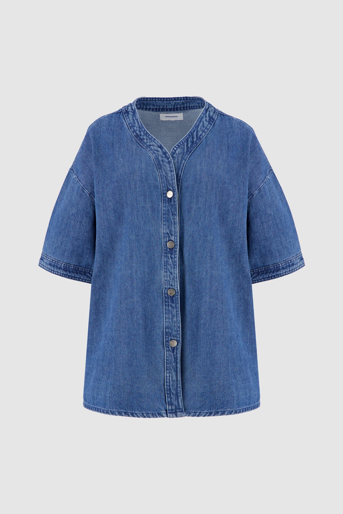 Baseball Shirt -Medium Stone Blue