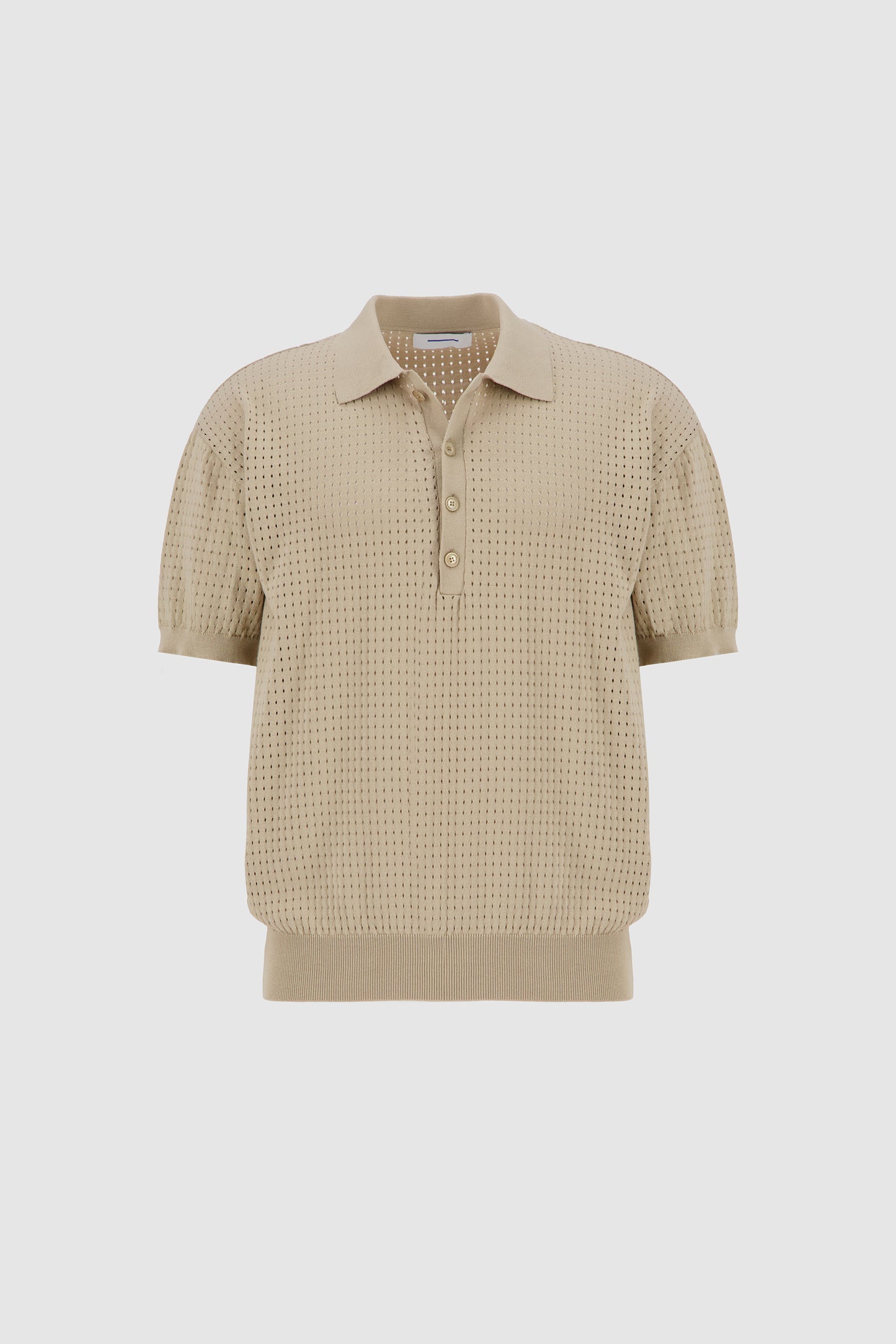 Knitted Polo - Beige