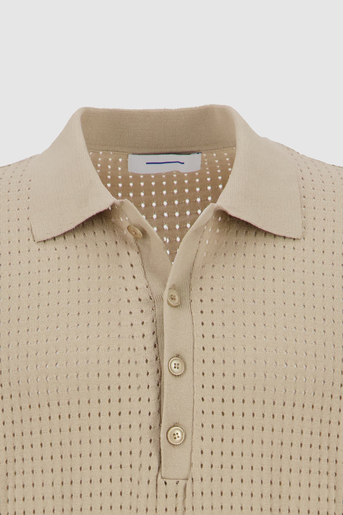 Knitted Polo - Beige
