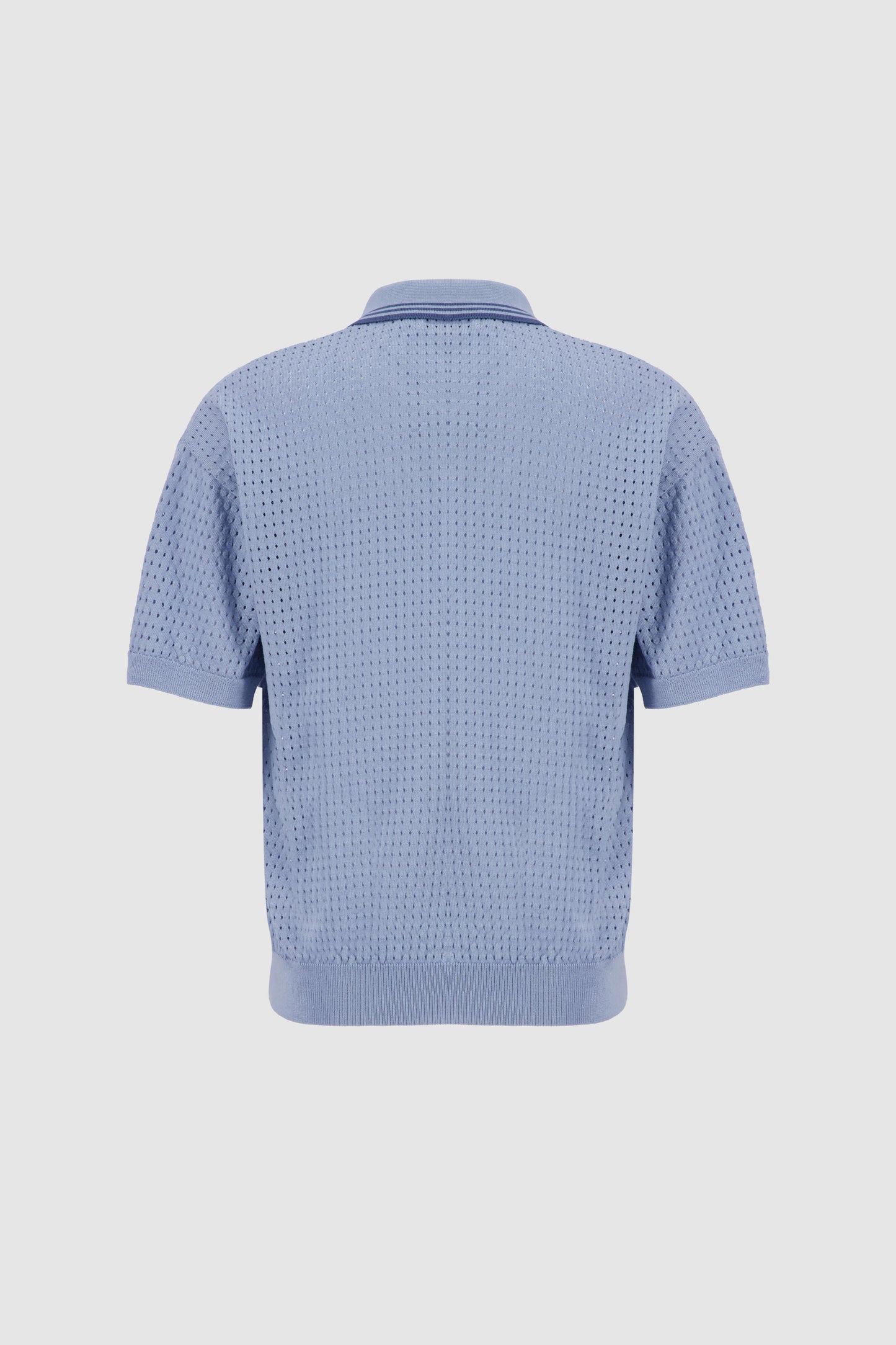 Knitted Polo -Baby Blue