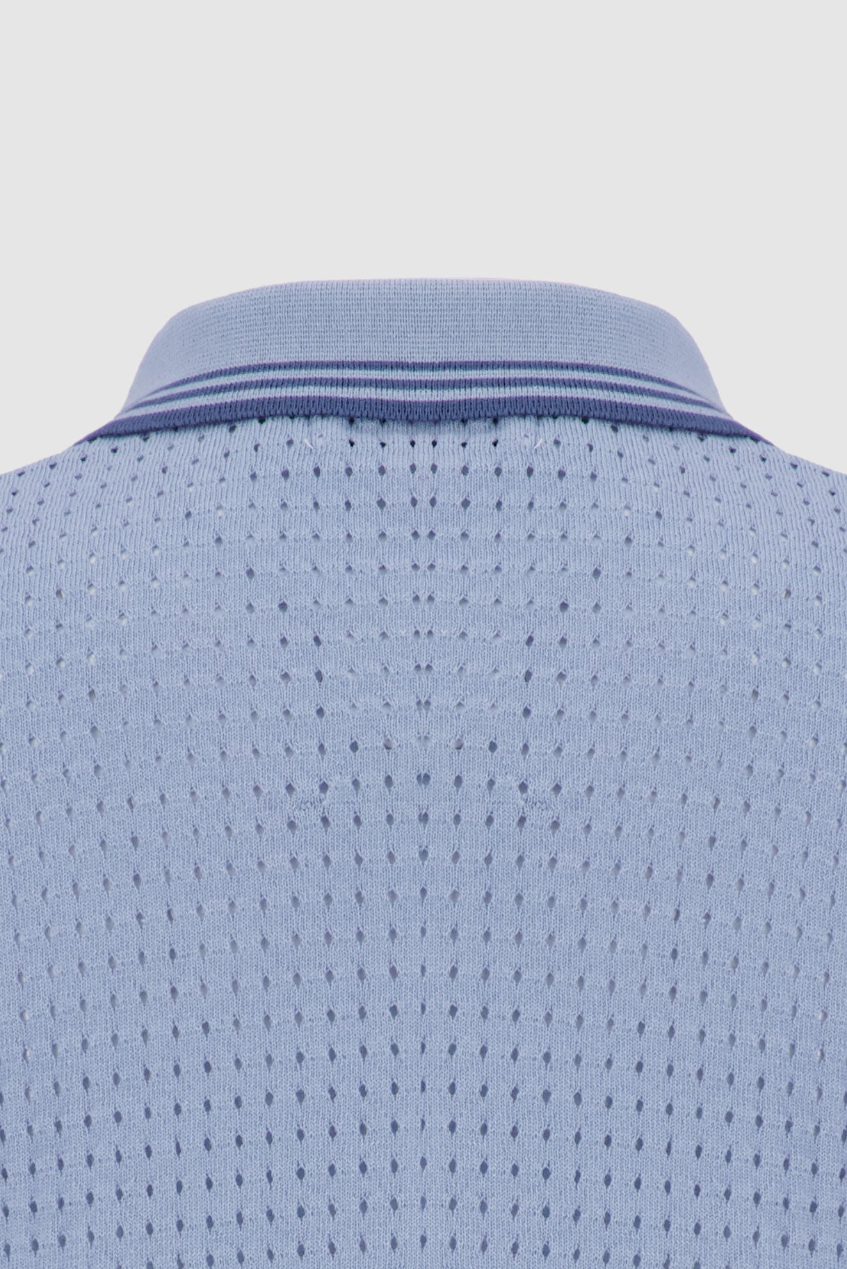 Knitted Polo -Baby Blue