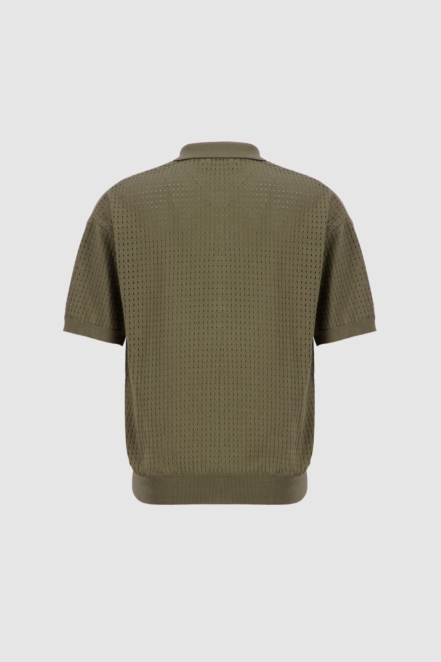 Knitted Polo -Olive