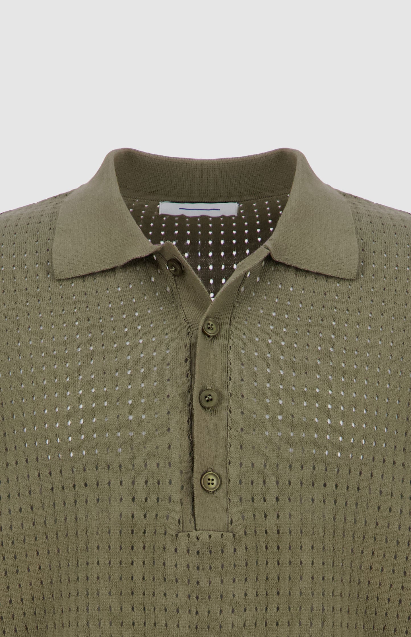 Knitted Polo -Olive