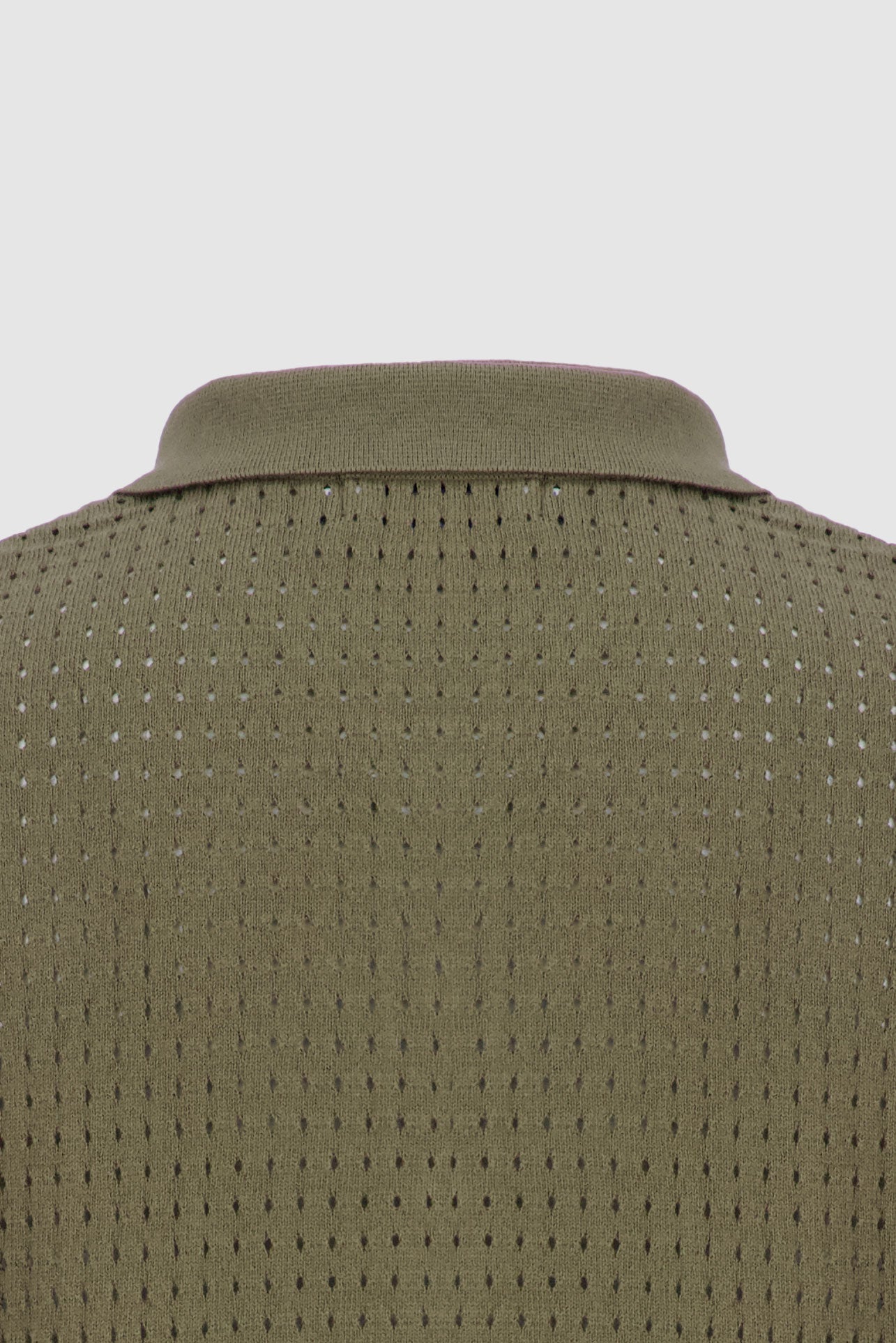 Knitted Polo -Olive