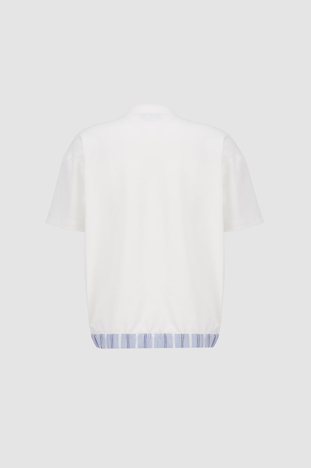 Off Duty Boxer Tee -WhitexBlue Pinstripes