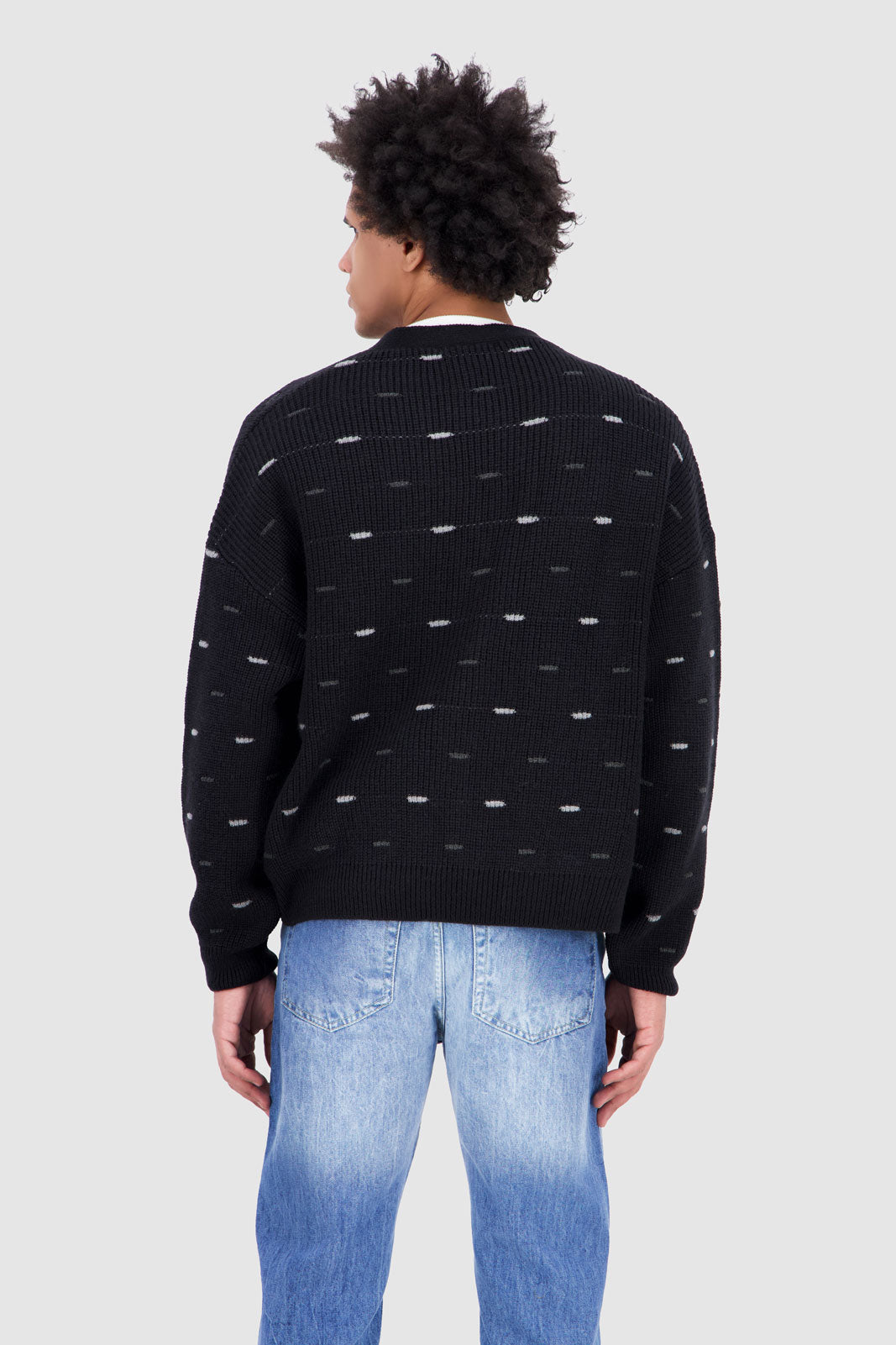 Open Knit Cardigan - Black