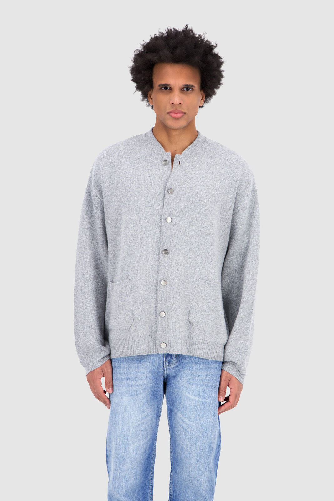 Oma Plain Cardigan - Ultimate Grey