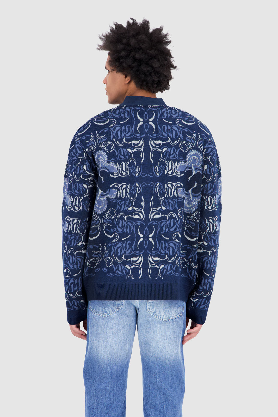 Oma Jacquard Cardigan-Multicolor