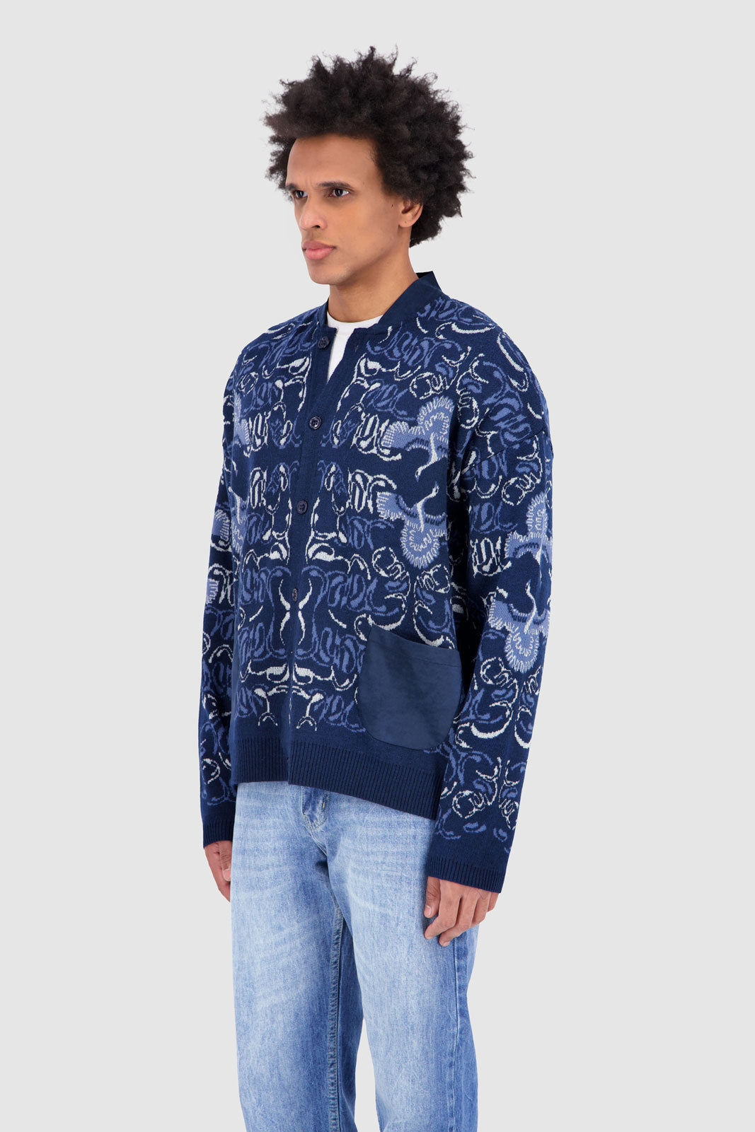 Oma Jacquard Cardigan-Multicolor