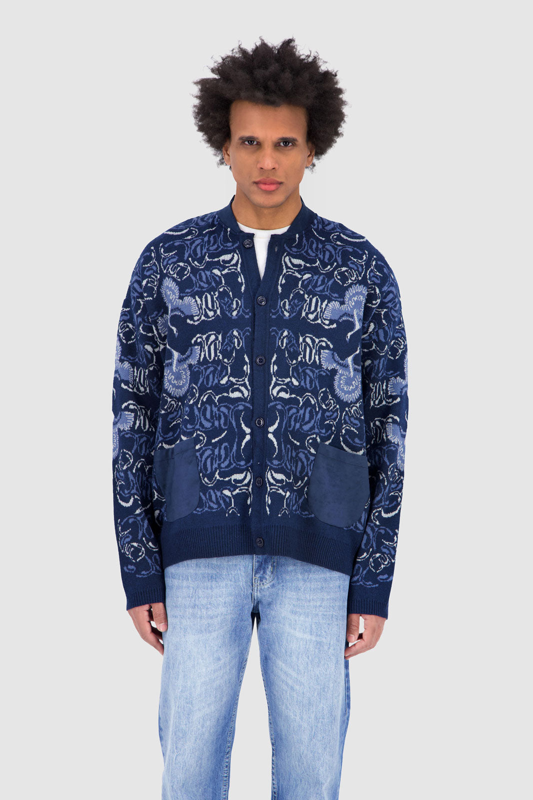 Oma Jacquard Cardigan-Multicolor