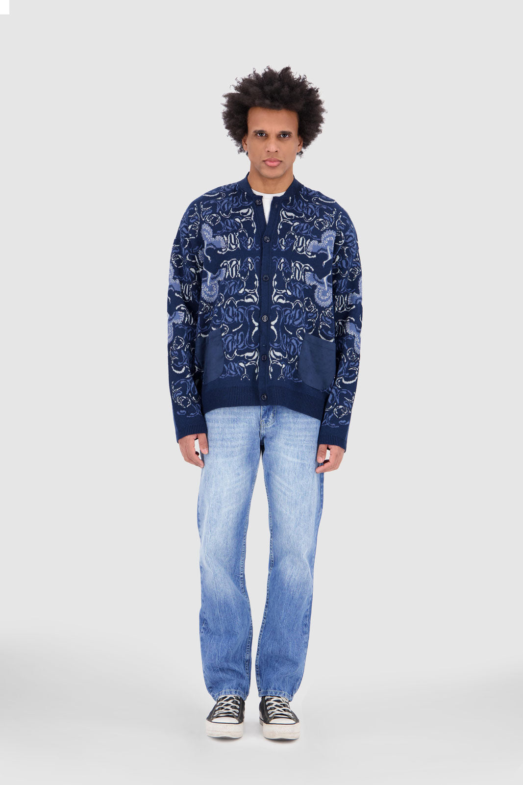 Oma Jacquard Cardigan-Multicolor