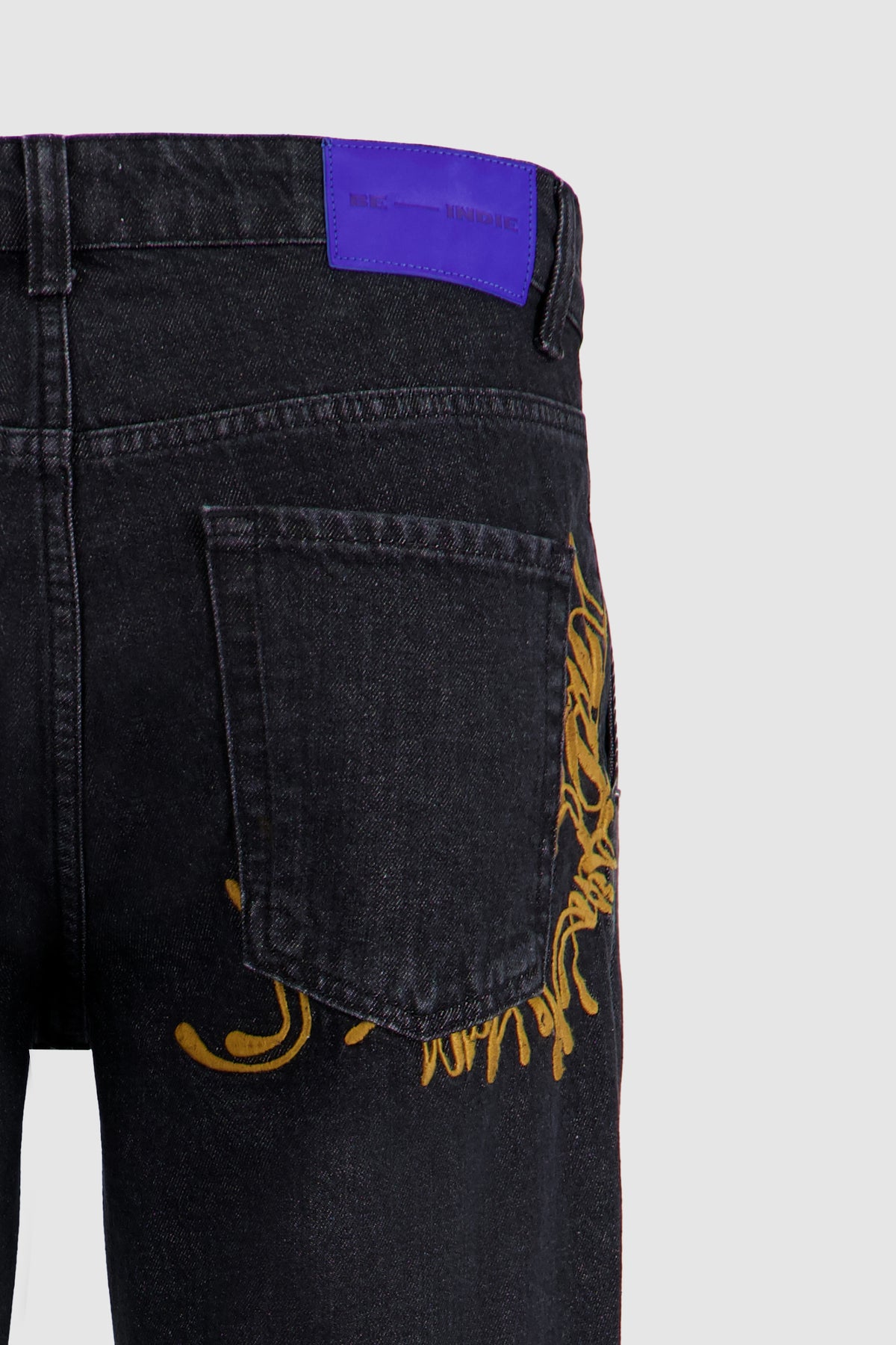Men's Straight Leg Jeans -Black