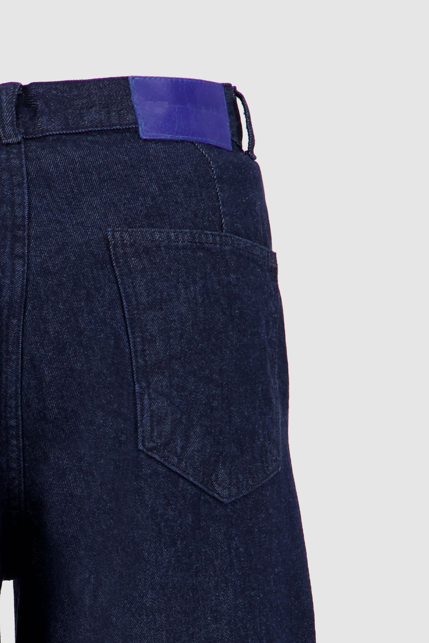 Denim Trousers Raw Navy