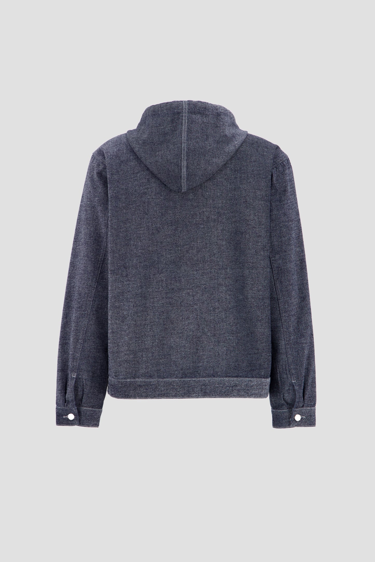 Denim Zip Up Hoodie - Black Wash