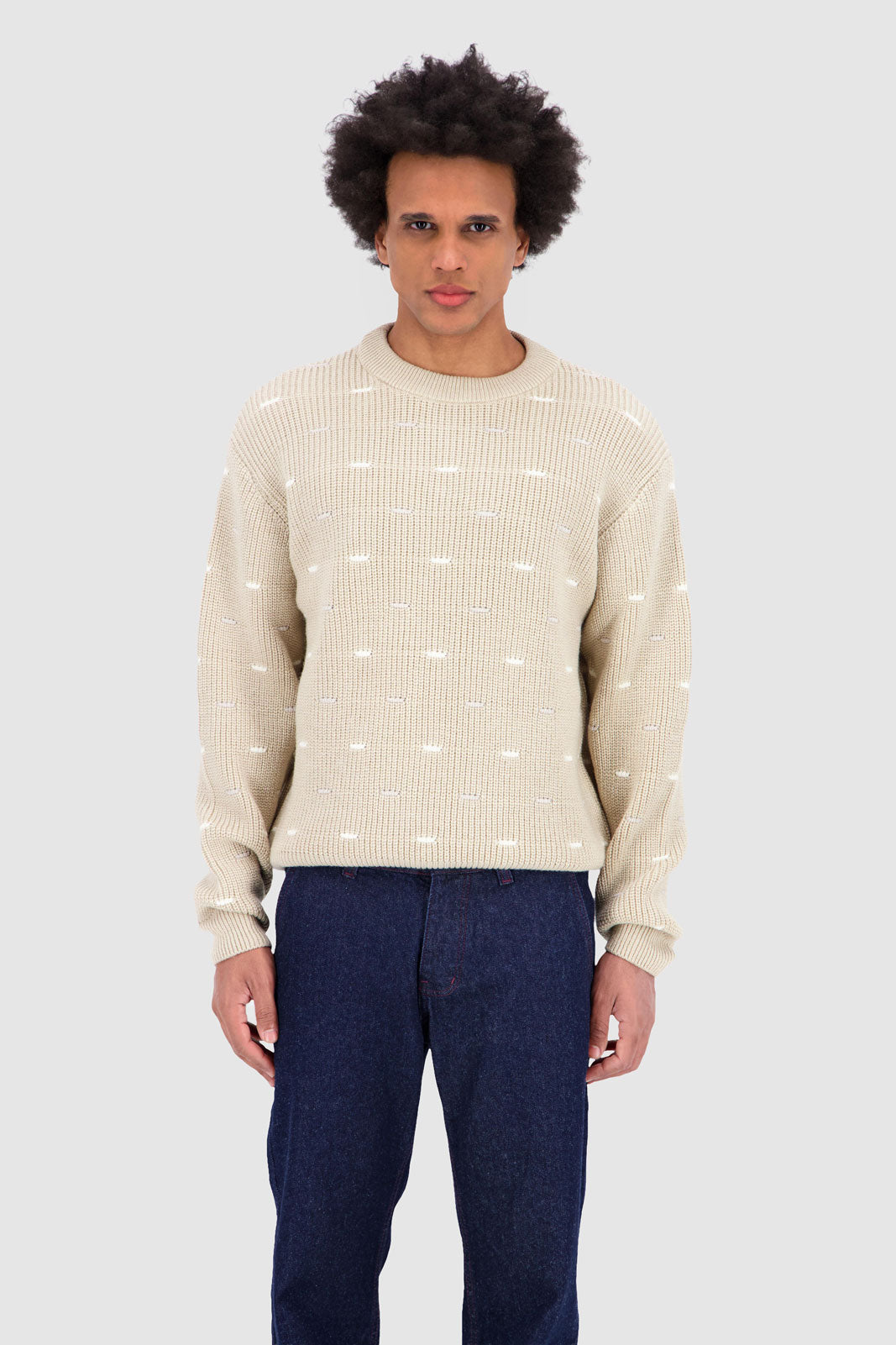 Spot On Pullover Beige