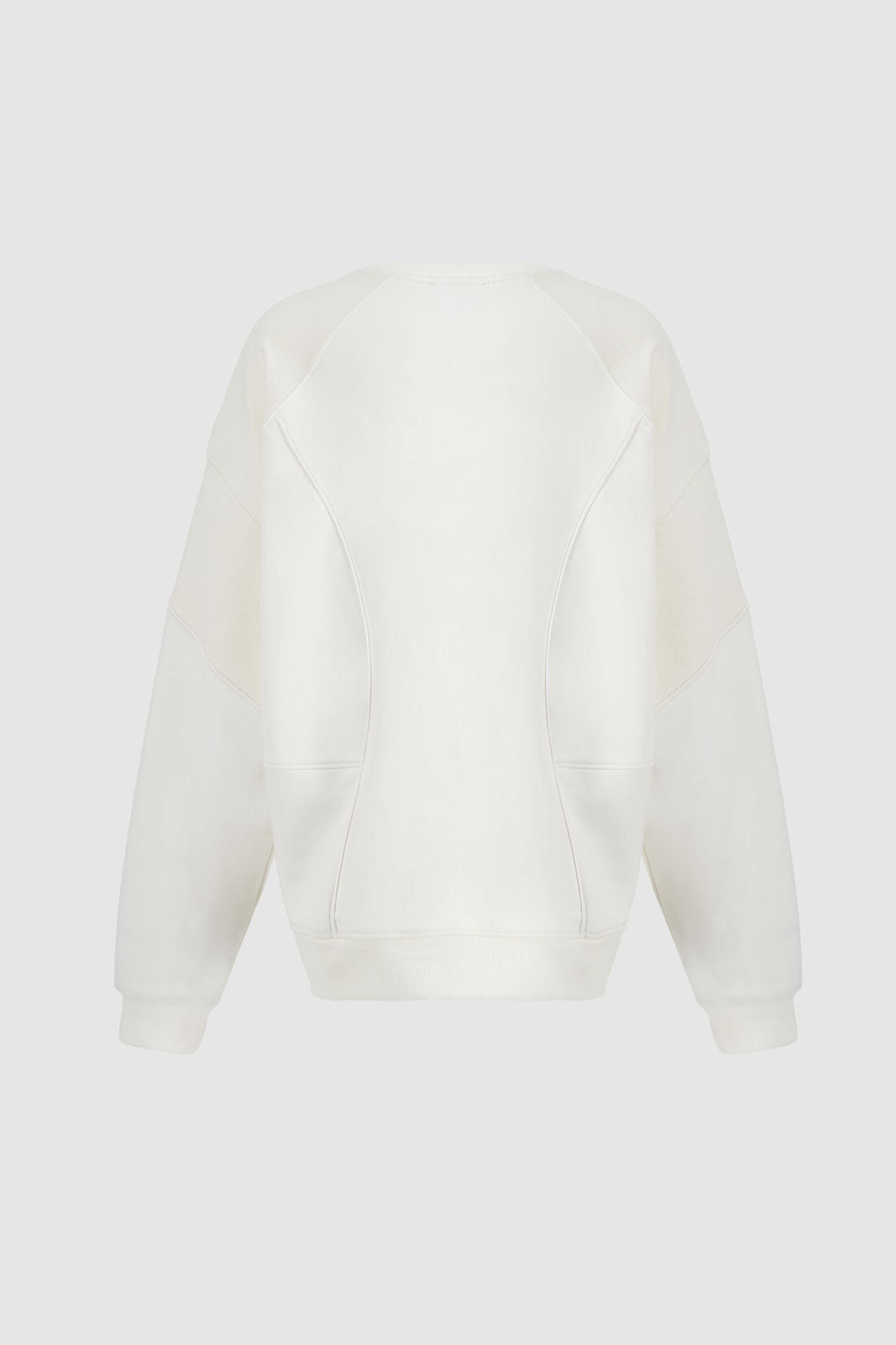 Paneled Sweatshirt - Beige