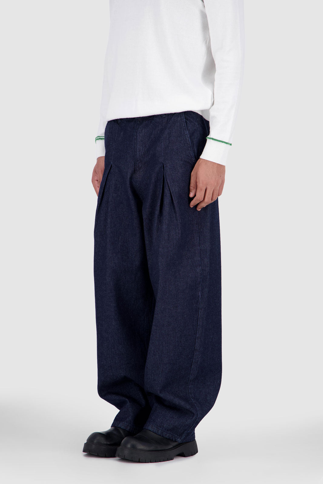 Denim Trousers Raw Navy