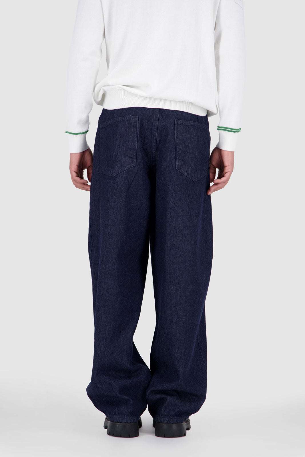 Denim Trousers Raw Navy