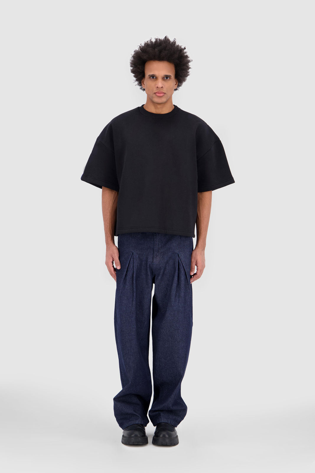 Denim Trousers Raw Navy