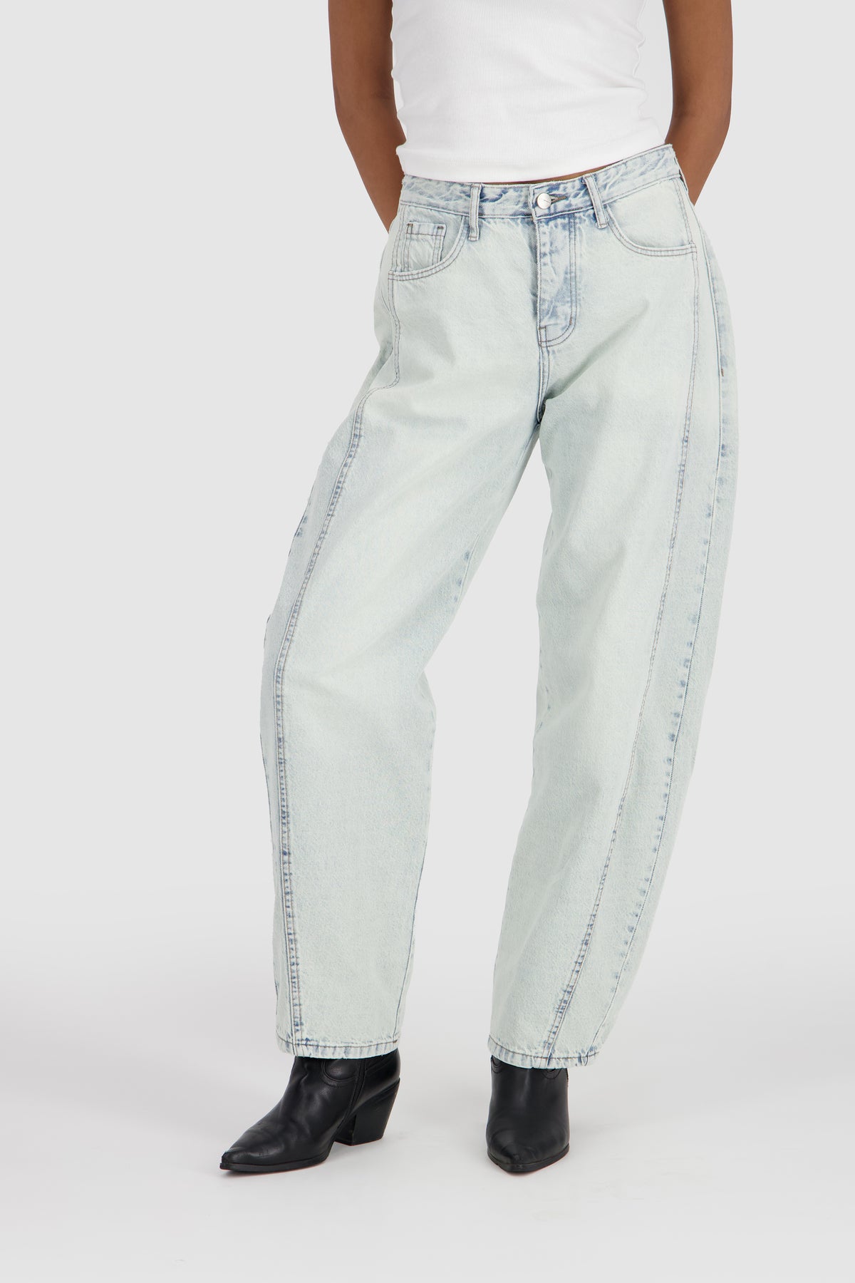 Barrel Jeans -Stone Ice Blue
