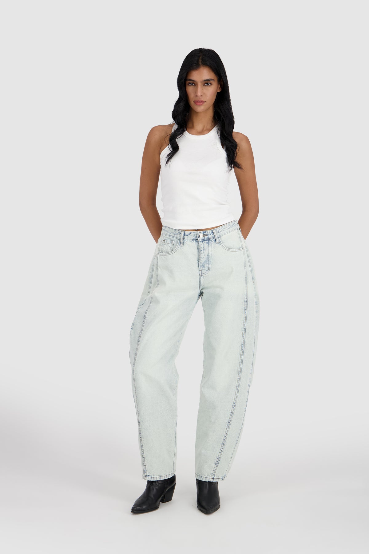 Barrel Jeans -Stone Ice Blue