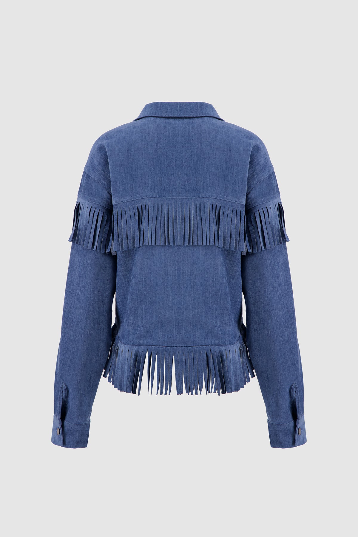 Be-Fringed Jacket -Blue