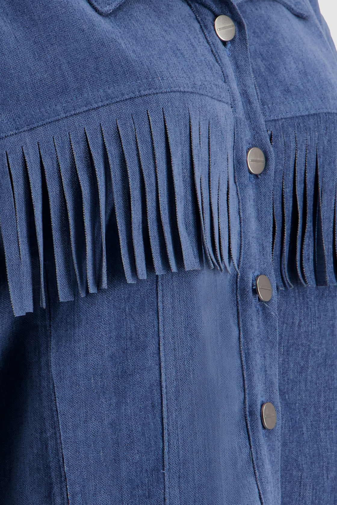 Be-Fringed Jacket -Blue