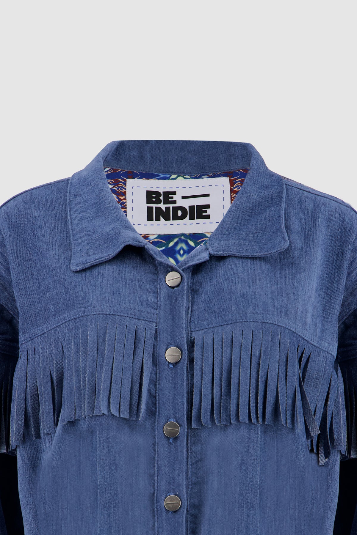 Be-Fringed Jacket -Blue