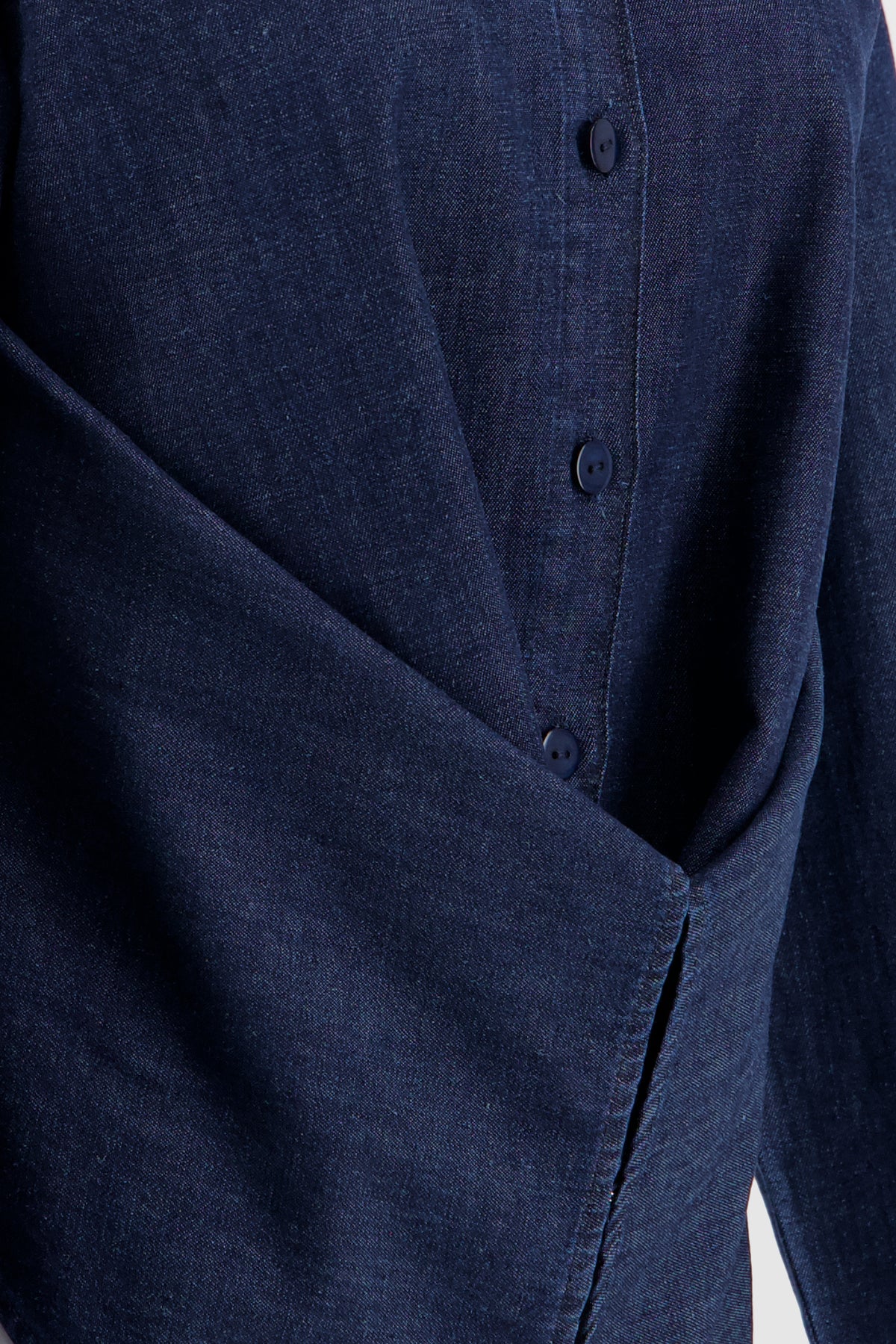 Cinched Waist Shirt -Cali Blue