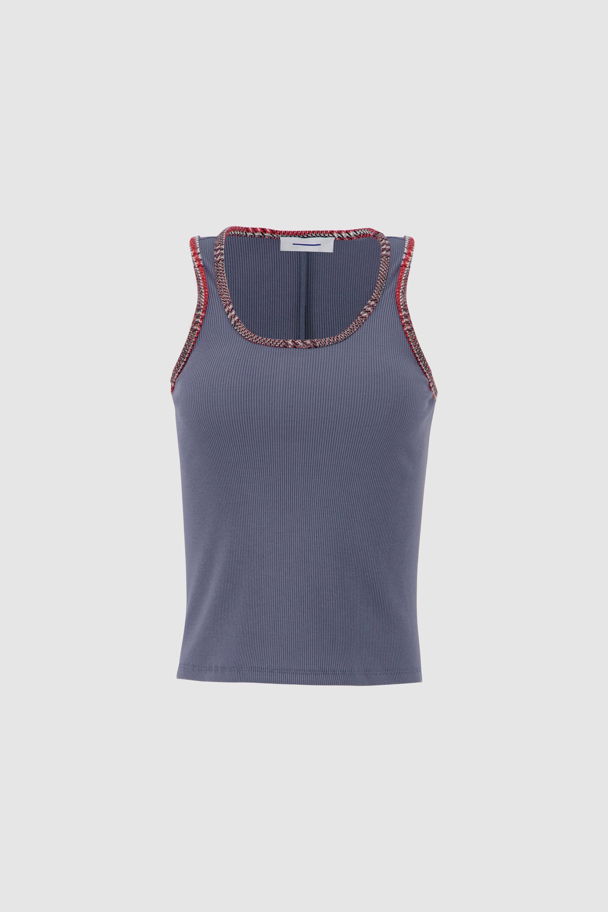 Plaid Tank -Grey
