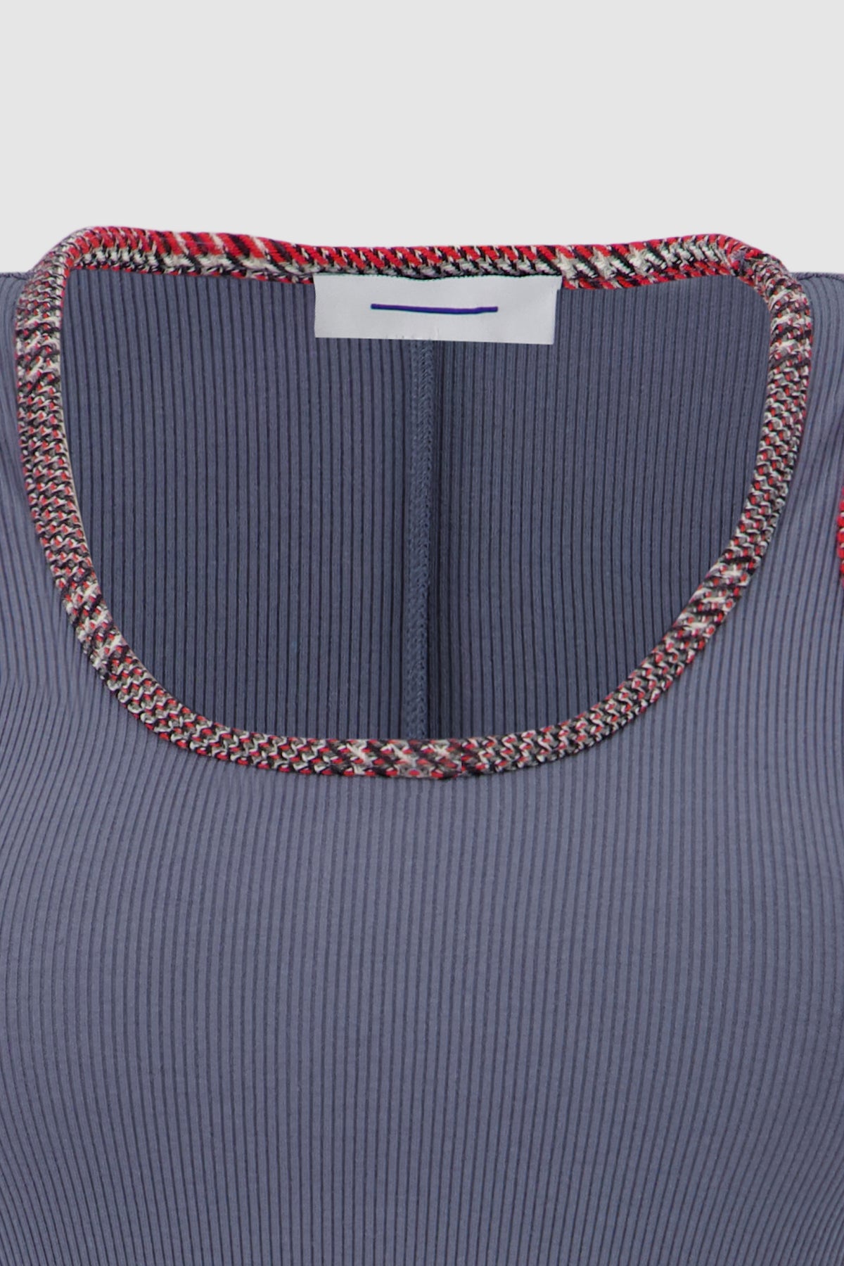 Plaid Tank -Grey