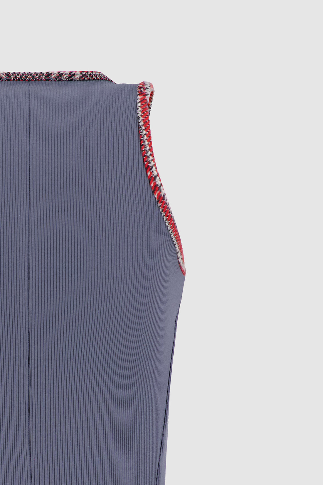 Plaid Tank -Grey
