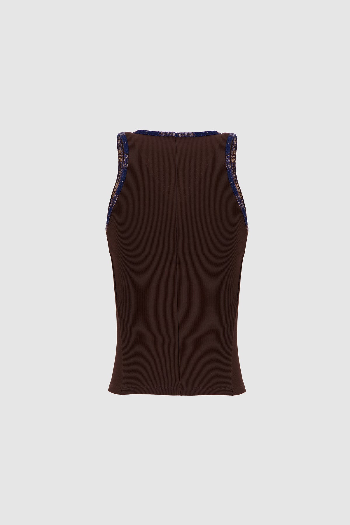 Plaid Tank -Brown