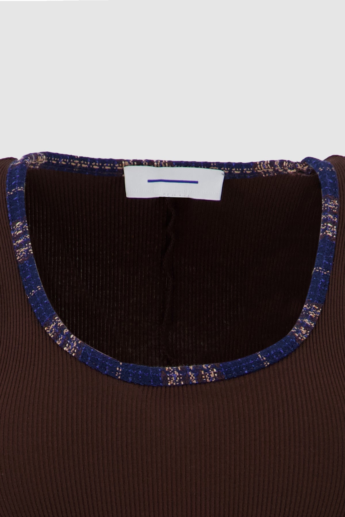 Plaid Tank -Brown
