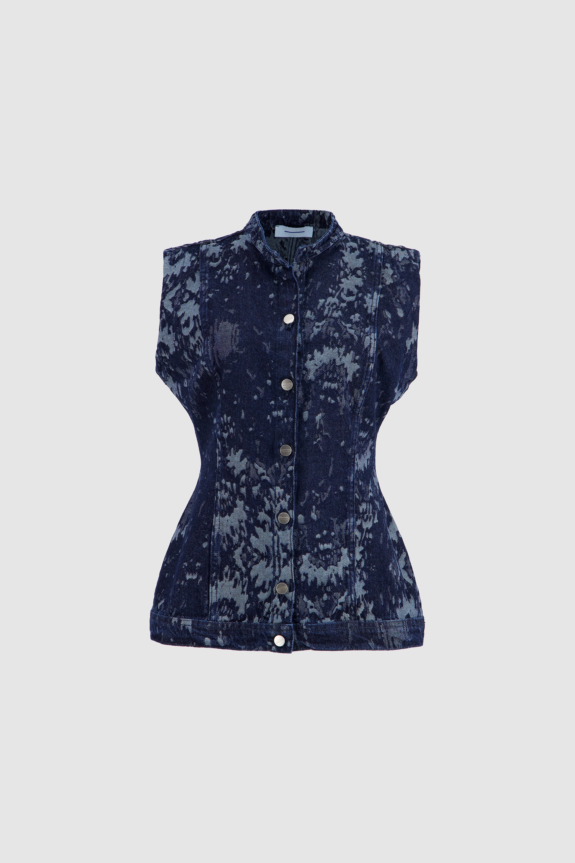 Jacquard Vest -Midnight Blue