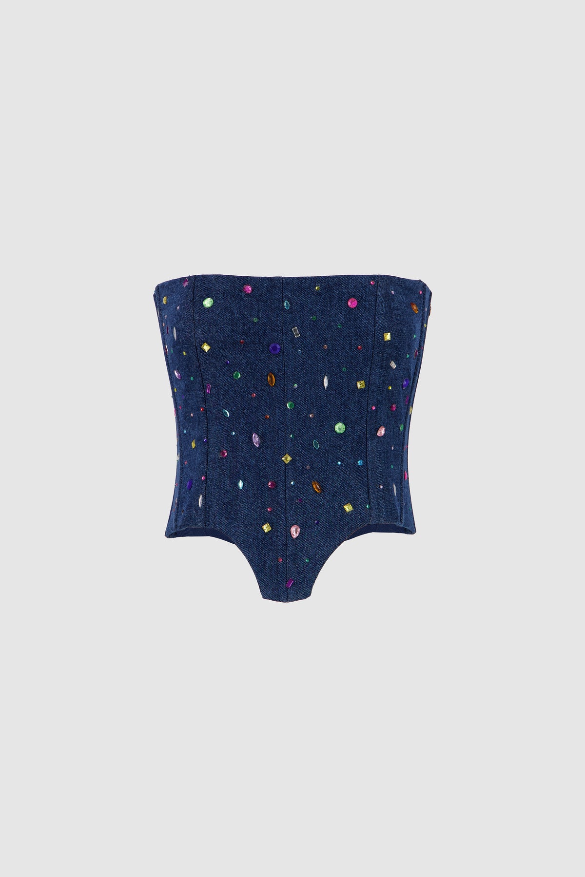 Be-Dazzled  Fancy Bling Corset - Medium Blue
