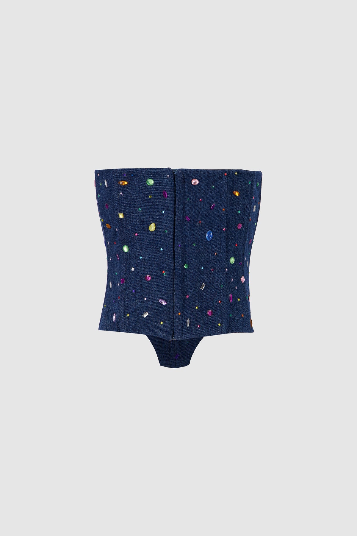 Be-Dazzled  Fancy Bling Corset - Medium Blue