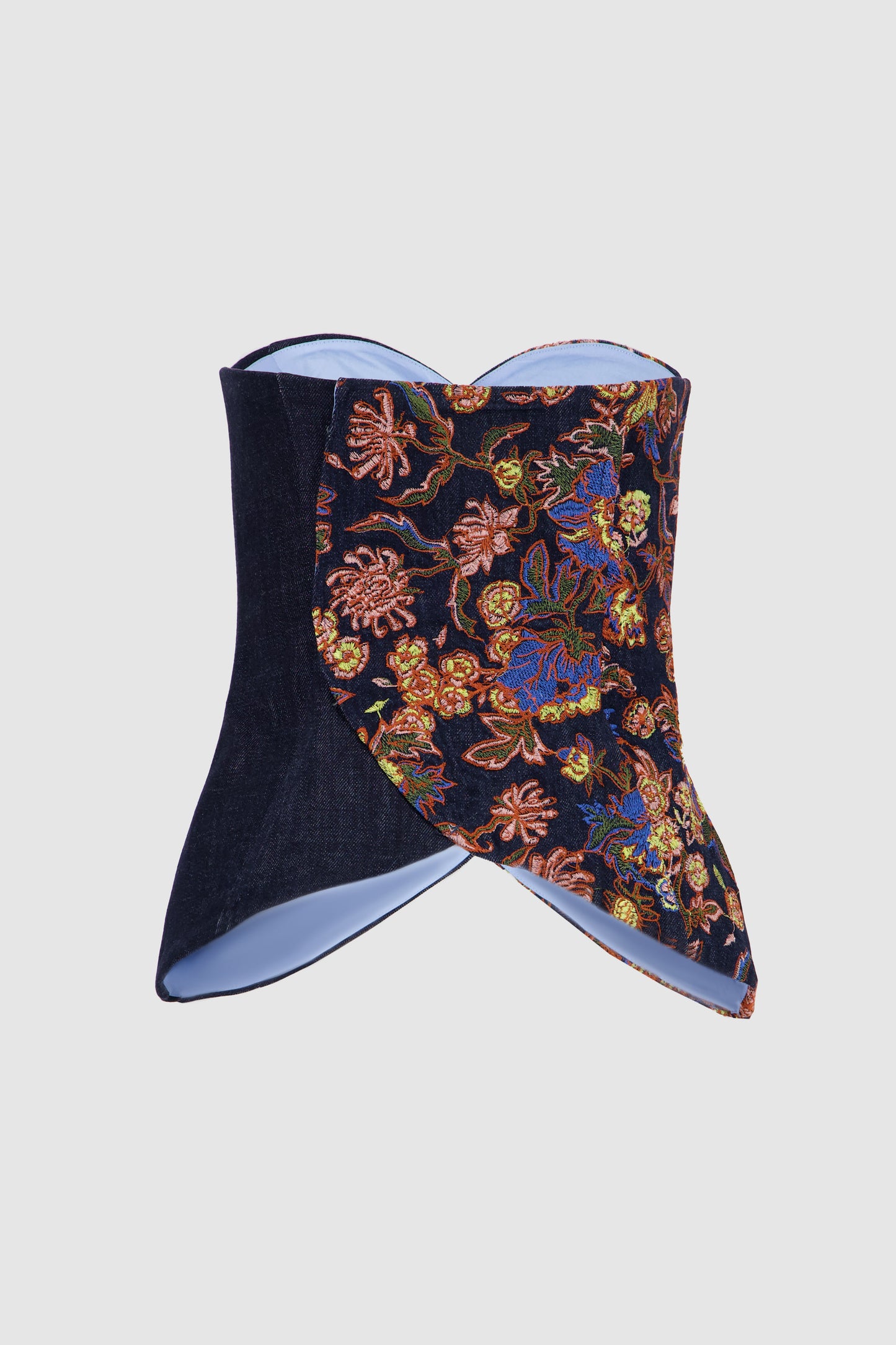 Garden Bustier Top -Midnight Blue