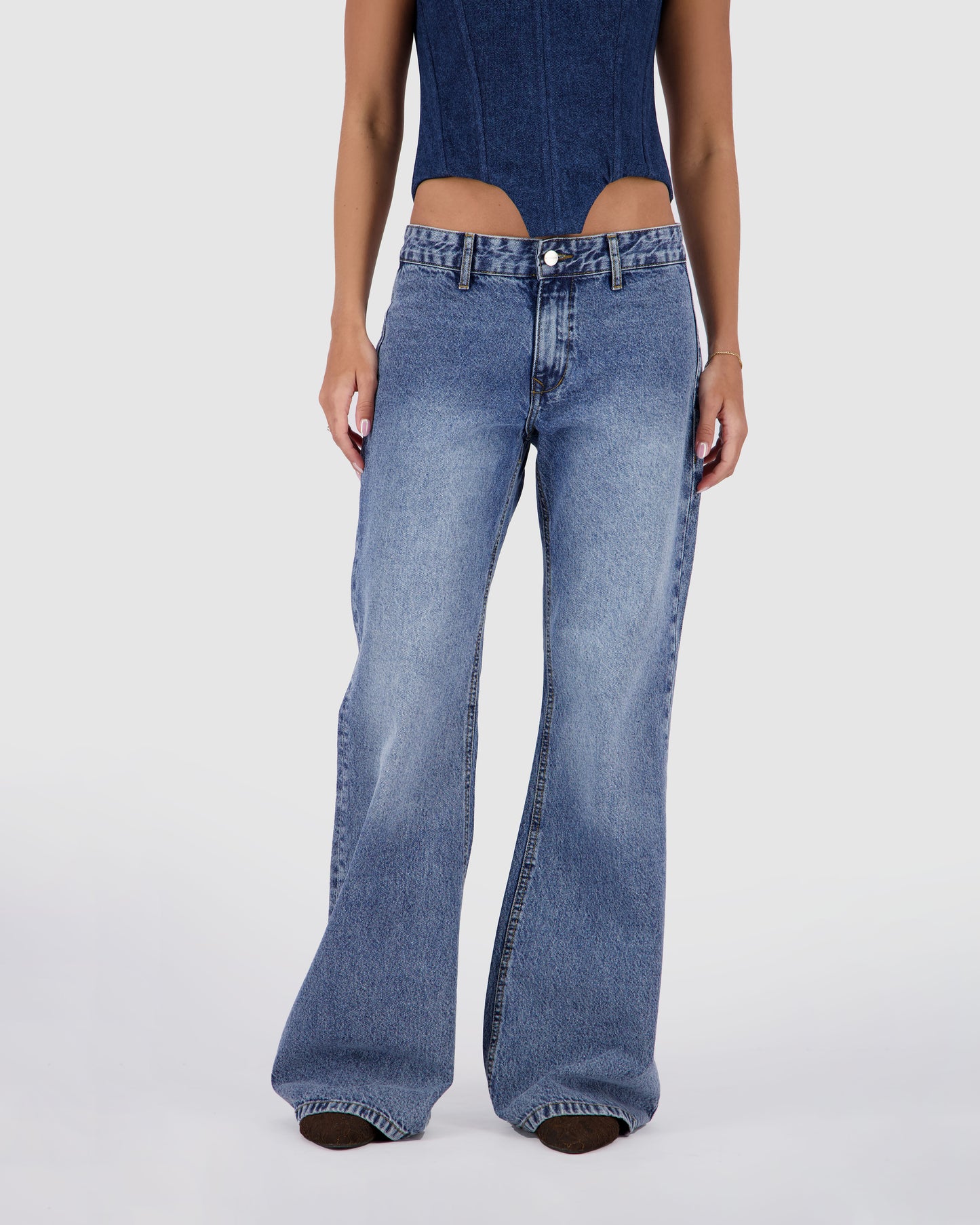 Low Rider Jean - Light Stone Blue