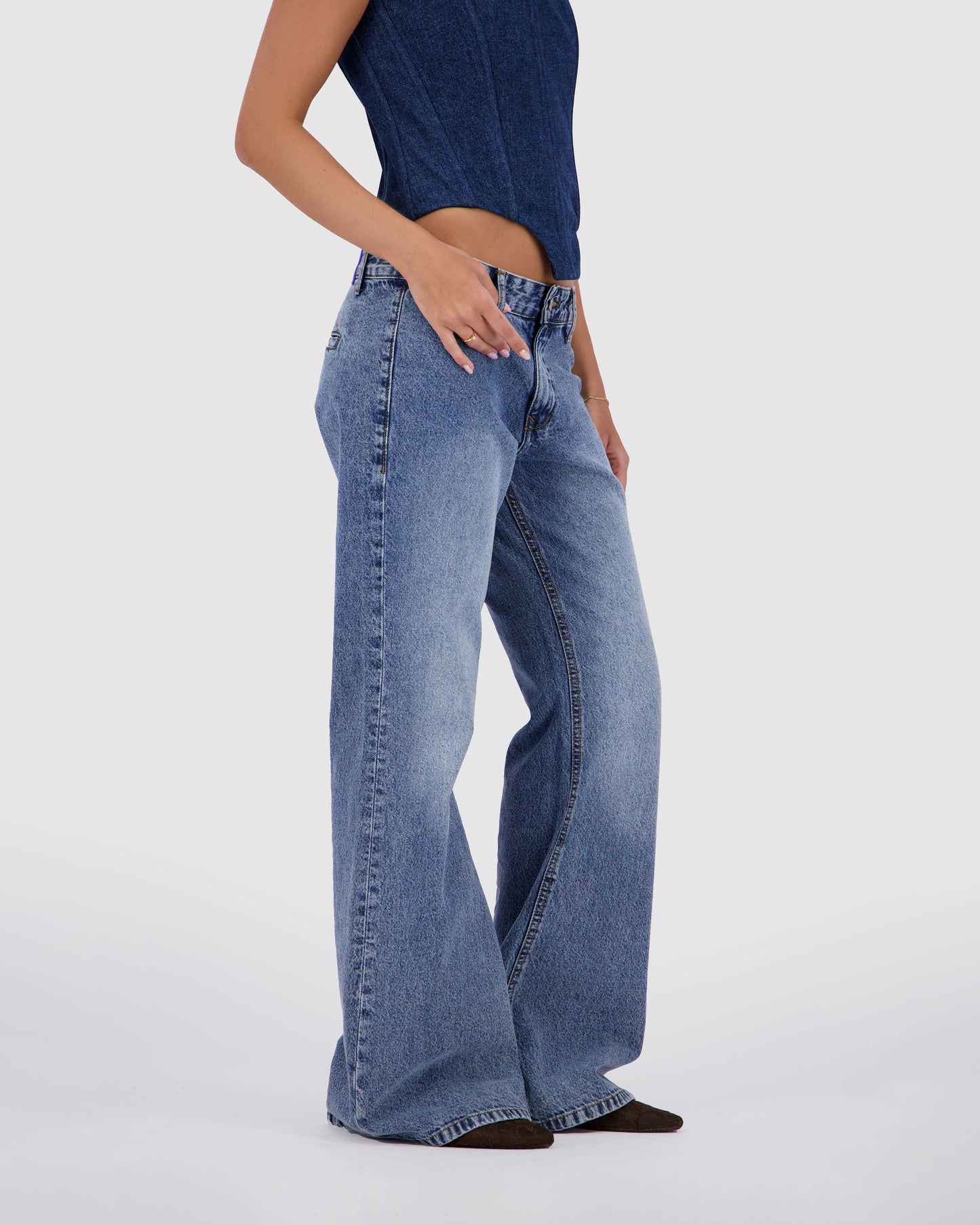 Low Rider Jean - Light Stone Blue
